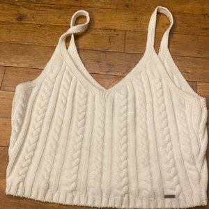 Hollister white knitted tank top size medium